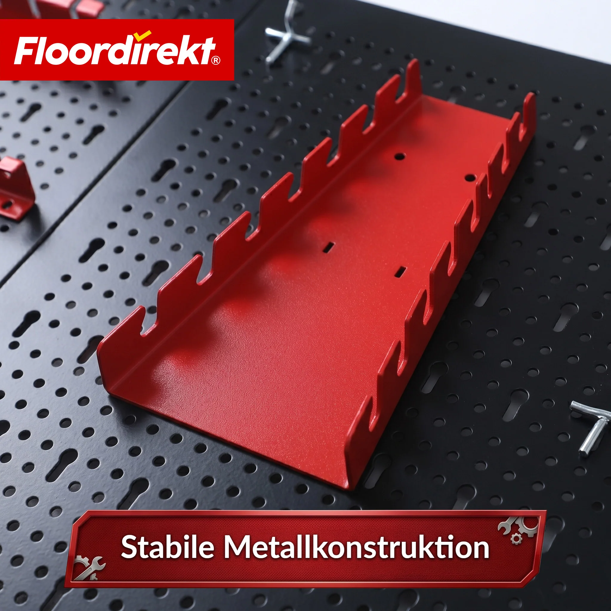Werkzeugwand | Parker | Lochwand Set aus Metall mit Zubehör | Werkzeughalter für Werkstatt & Garage - Image 43